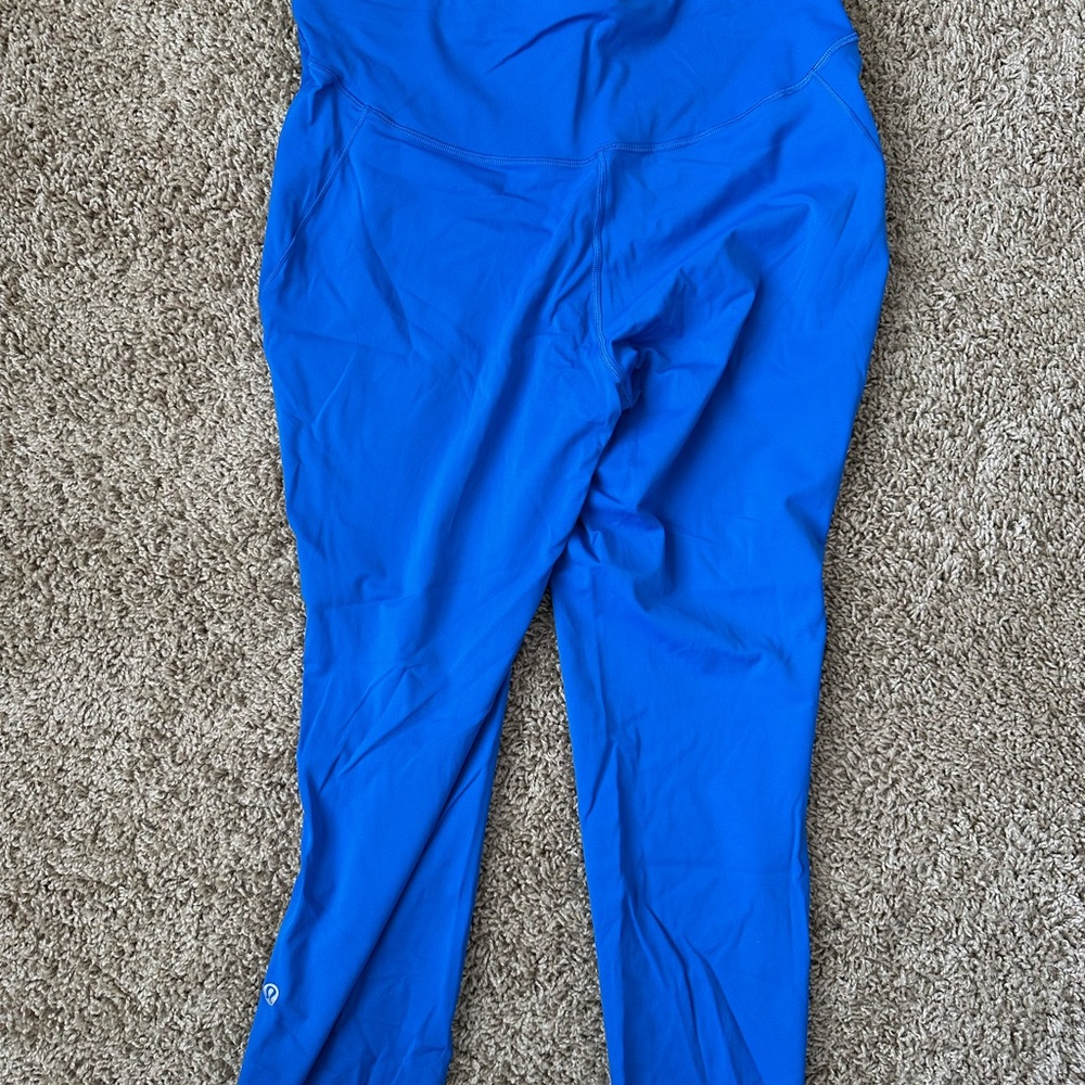 Lululemon Blue Base Pace High Rise Crop 23 inch Athletic Leggings